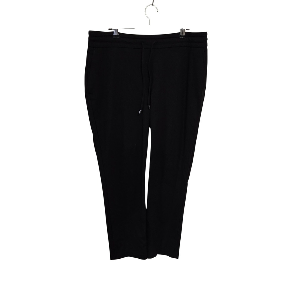 Dalia Womens Black Drawstring Elastic Waist Ankle Pants M D4740-E1863
